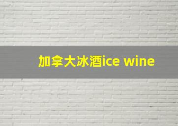 加拿大冰酒ice wine